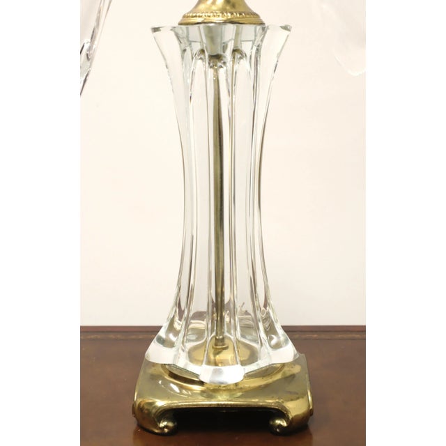 Transparent Cofrac Art Verrier France Large Crystal Table Lamp For Sale - Image 8 of 10