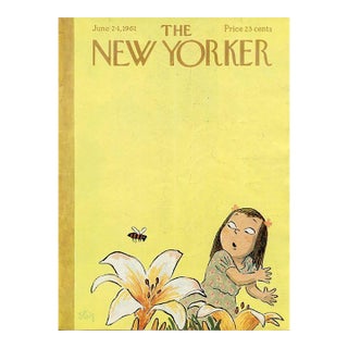 1961 Original New Yorker Magazine Cover by William Steig, June 24, Bee For Sale