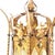 Spanish Revival Brass Lantern With Amber Glass Panels – Addison Mizner Gothic Mediterranean Pendant Light For Sale - Image 9 of 15