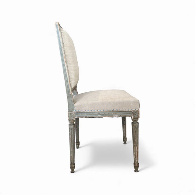 19th Century 19c Century French Antique Set of 6 Louis XVI Dining Chairs For Sale - Image 5 of 5