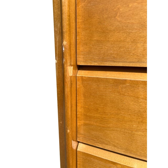 Brown Vintage Edmond Spence Swedish Tall Highboy Dresser in Mid Century Modern Style For Sale - Image 8 of 8