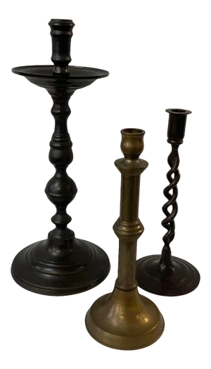 Vintage Maitland Smith Candle Holder Collection- 3 Pieces