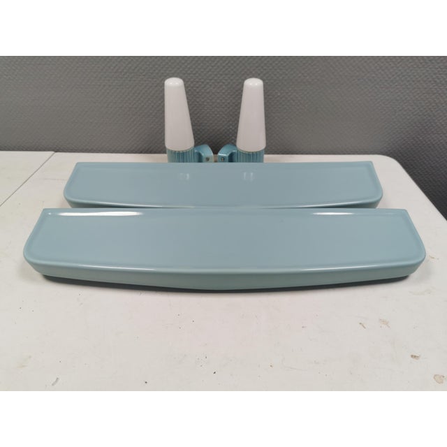 Bathroom Lamps with Matching Shelves by Sigvard Bernadotte for Ifö, 1970s, Set of 4 For Sale - Image 12 of 12