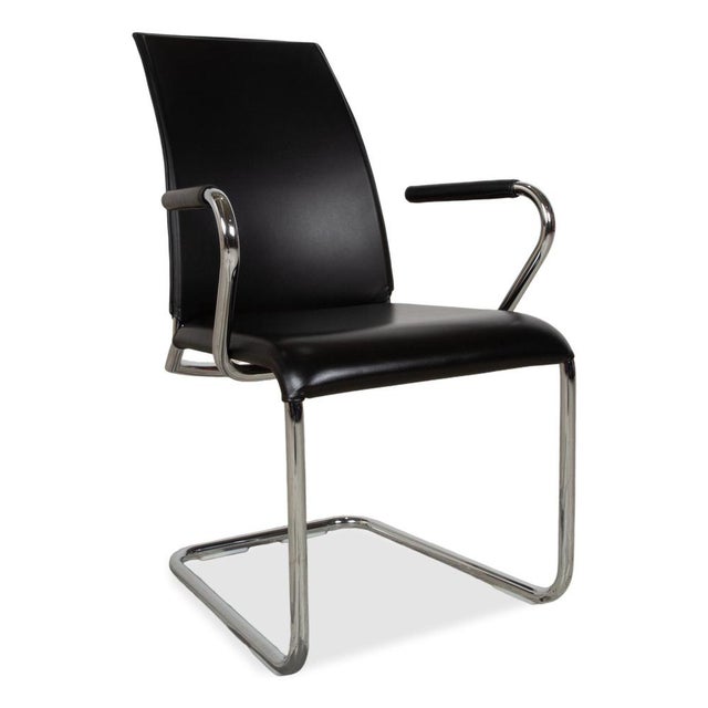 Chairs in Black Leather from Draenert, Set of 6 For Sale - Image 4 of 18