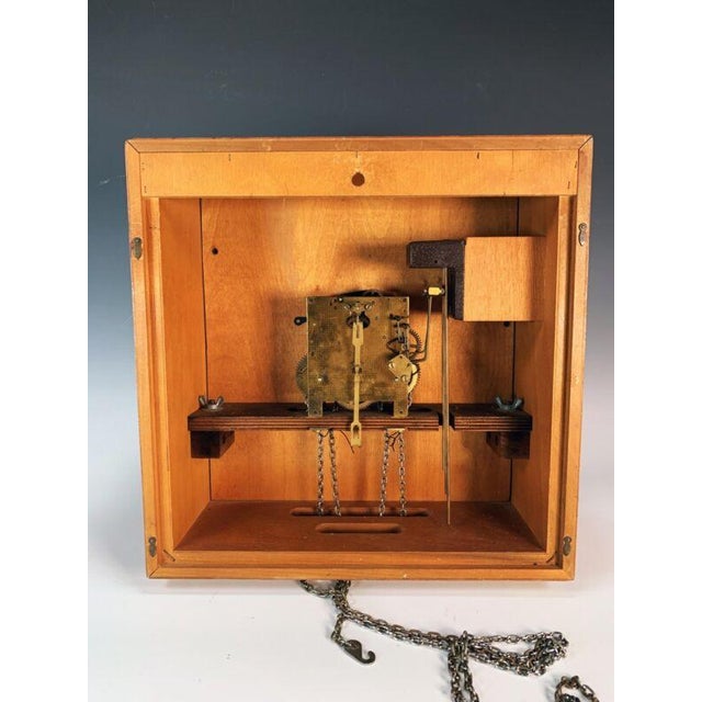 1970 Howard Miller Baughman Deco Olive Burlwood Pendulum Campaign Wall