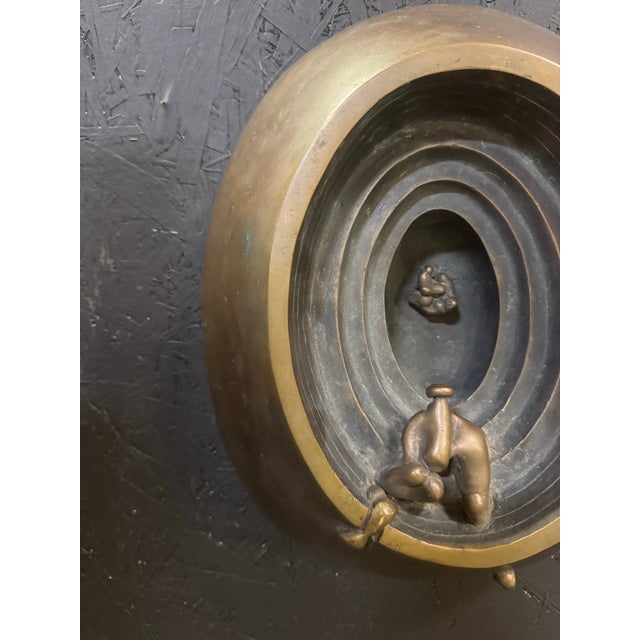 Abstract Bronze Wall Sculpture Signed by Divyendu Anand Very heavy weights and made well. Dimensions:15 1/2" h x 12 1/2"w...