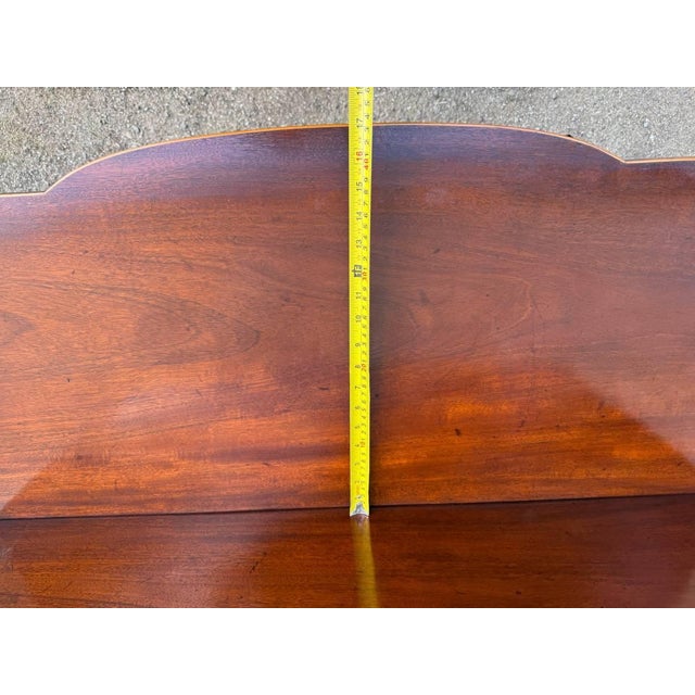 Antique Federal Style Mahogany Fold Top Console Card Table For Sale - Image 4 of 17