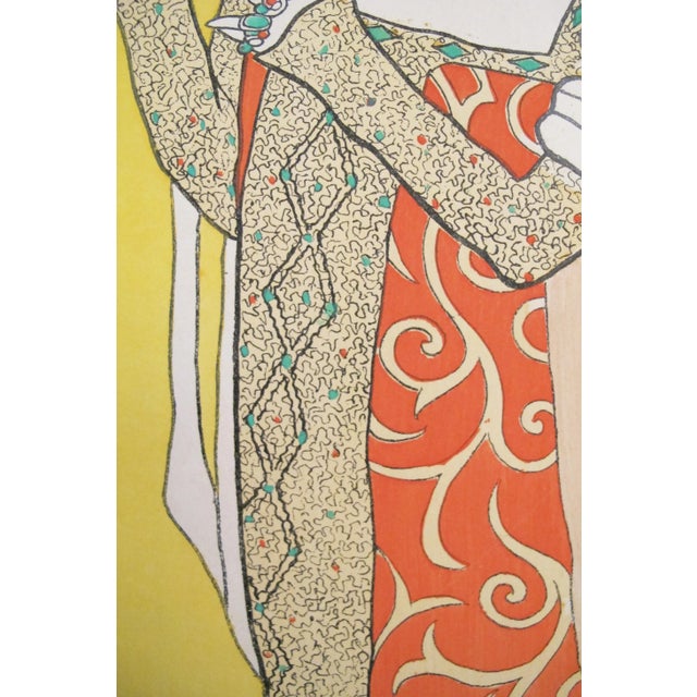 1899 Vintage Cappiello Pochoir of Yahne as Queen For Sale - Image 4 of 5