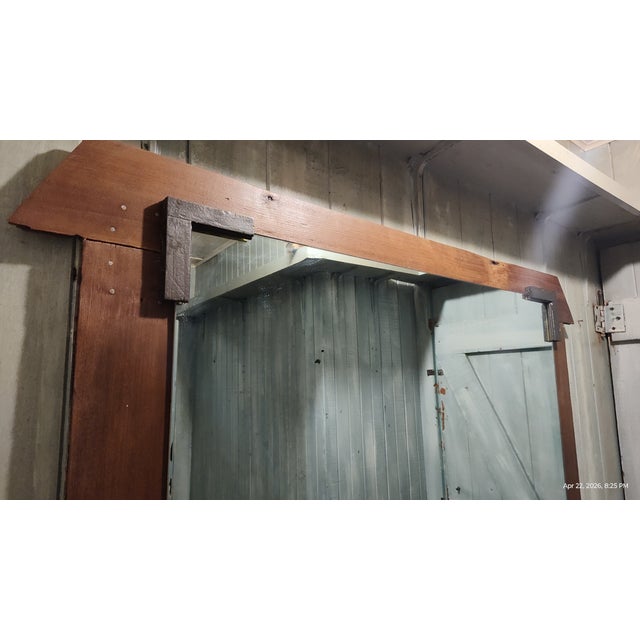 Wood Stunning 5x4' Custom Redwood Mirror – 1950s Vintage & Local Artistry For Sale - Image 7 of 10
