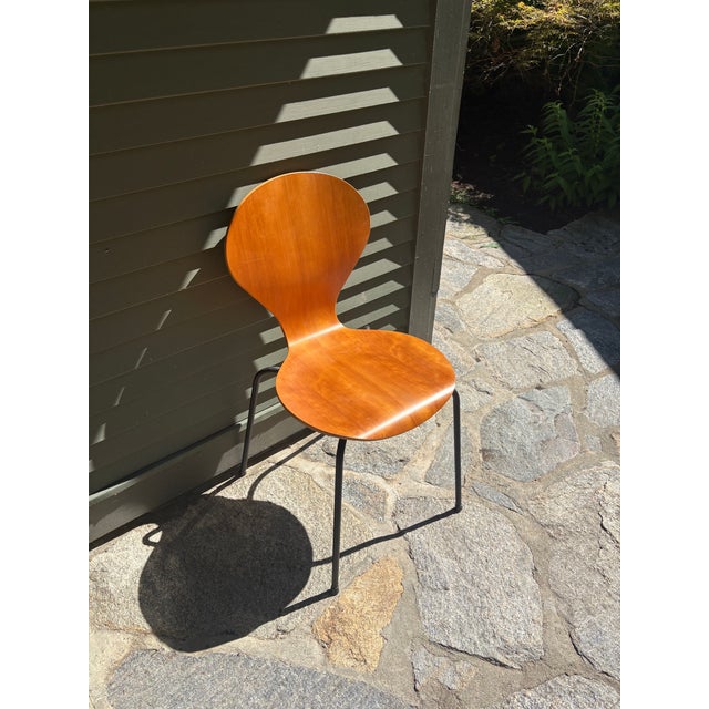 Set of 6 Danish Modern Phoenix Molded Plywood Dining Chairs, Made in Denmark, 1990s For Sale In New York - Image 6 of 7