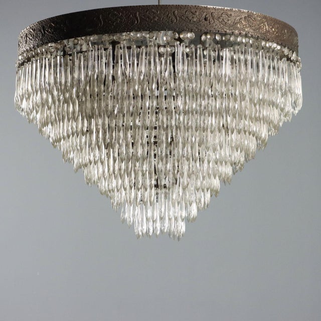 Vintage Empire Seven-Light Chandelier For Sale - Image 8 of 8