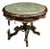 French Neoclassical Round Side Table – Marble Top With Carved Wood & Gilded Accents For Sale
