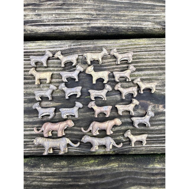 Mid 20th Century Vintage Nepalese Bagh Chal, Tigers & Goats Brass Board Game For Sale - Image 5 of 10