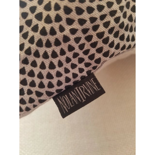Traditional Screen Printed Linen Pillow For Sale - Image 3 of 5