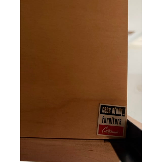 Wood Eames 3 Sliding Door Credenza / Bookcase For Sale - Image 7 of 7