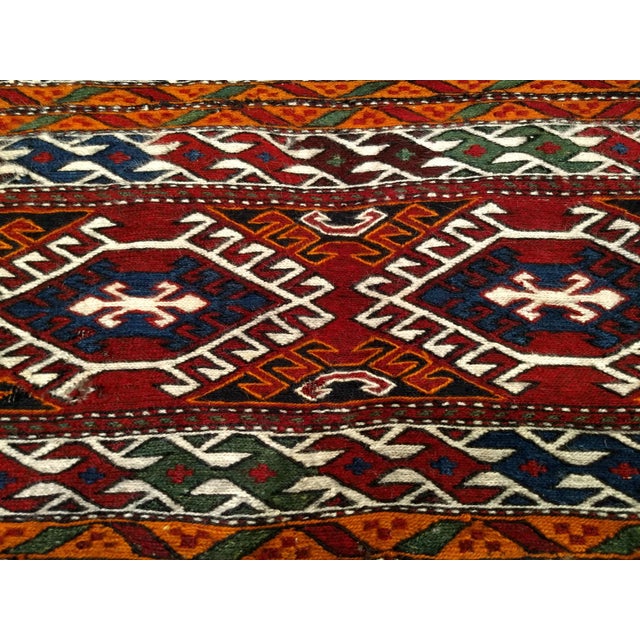 Early 20th Century Shahsavan Soumak Mafrash Panels- a Pair For Sale - Image 4 of 7