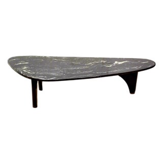 1960s Black Kidney Shaped Coffee Table For Sale