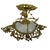 Art Nouveau Brass Tazza Centerpiece Blown Glass Bowl . Swivel Floral Branches For Sale - Image 13 of 16