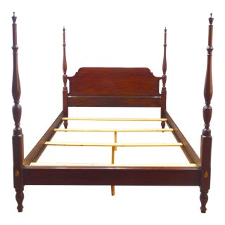Henkel Harris Mahogany Queen Poster Bed For Sale