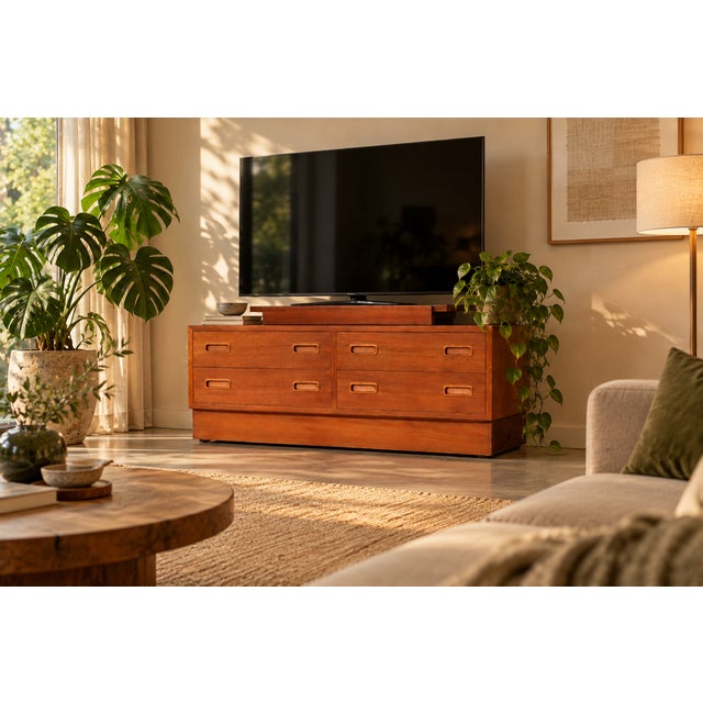 Vintage TV Unit with Sideboard from Hundevad & Co., Denmark, 1960s For Sale - Image 4 of 8