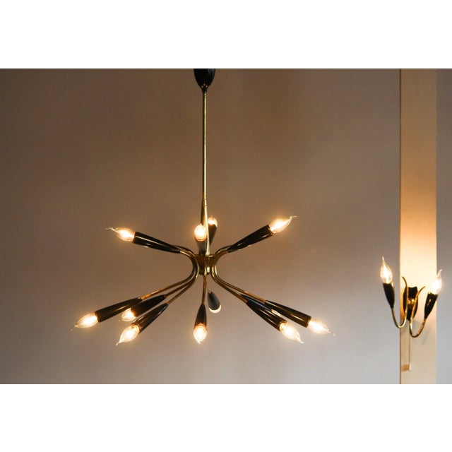 1950s Italian Brass and Bakelite Wall Light, 1950s For Sale - Image 5 of 6