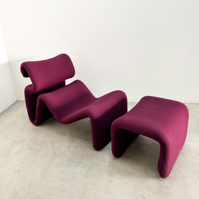 Vintage 1970s Attributed to Jan Ekselius Etcetera chair and ottoman. This iconic Swedish design features a sculptural,...