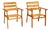 Mid-Century Rationalist Wooden Armchairs, France, 1960s, Set of 2 For Sale