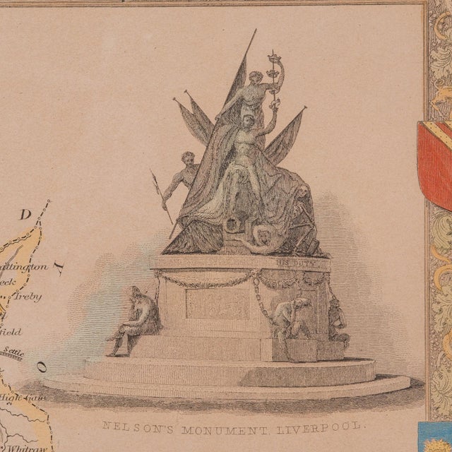 Wood 1860's Antique County Map For Sale - Image 7 of 12