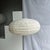 Large oval, flattened pendant light in Japanese-style rattan and natural linen. Beautifully handcrafted: natural rattan...