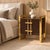 Chocolate Brown Glass Bedside Cabinets with Brass Frames from Justfurnituress SRL, Set of 2 For Sale - Image 9 of 10