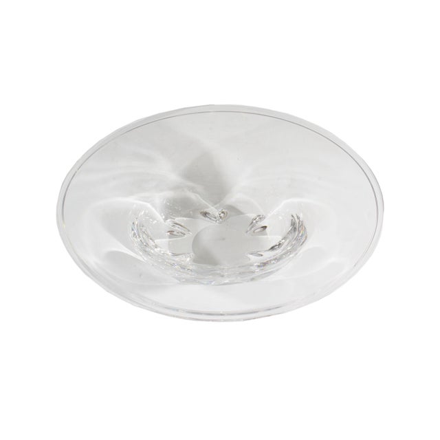 A crystal bowl designed by the Swedish glass artist Edvard Hald (1883-1980) for Orrefors. Marked "Orrefors 3124" to the...