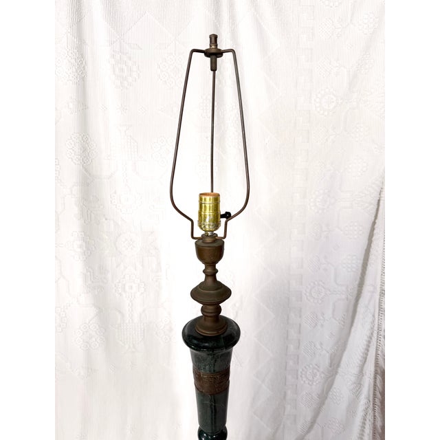 Frederick Cooper Brass and Green Marble Floor Lamp For Sale - Image 6 of 15