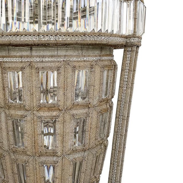 Large Vase-Shaped Floor Lamp with Murano Glass Beads For Sale - Image 5 of 16