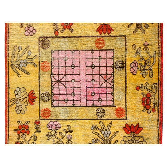 Early 20th Century Central Asian Samarghand Rug For Sale In Chicago - Image 6 of 14