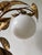 Gold Vintage Hollywood Regency Table Lamp in Gilded Metal & Opaline Glass, Germany, 1970s For Sale - Image 8 of 11