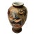 Vintage Japanese Vase With Hand, Painted Figures and a Dragon For Sale