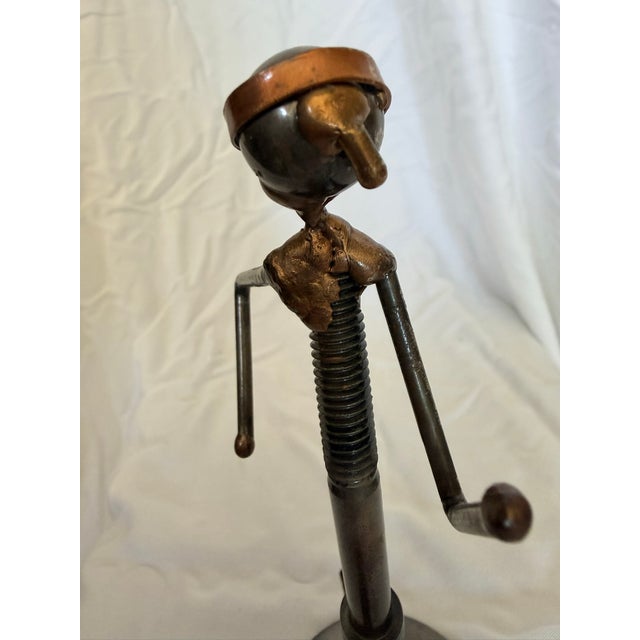 Metal Vintage Sonny Dalton Signed Found-Metal Runner Sculpture With Original Tag For Sale - Image 7 of 7