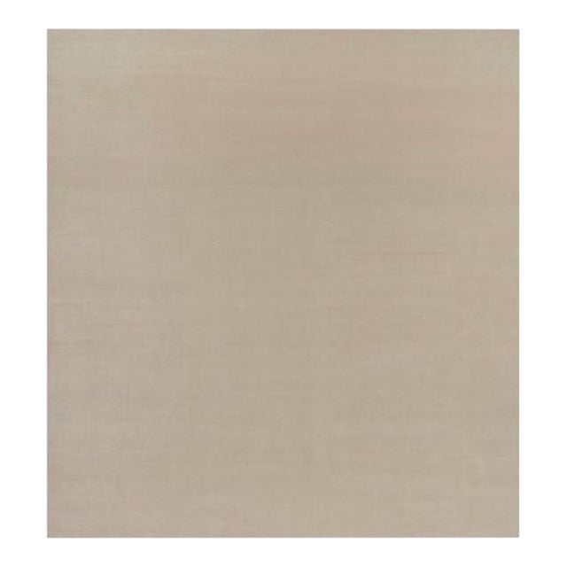 Rug & Kilim’s Oversized Contemporary Textural Solid Rug in Cream and White Tones - 13x14 For Sale
