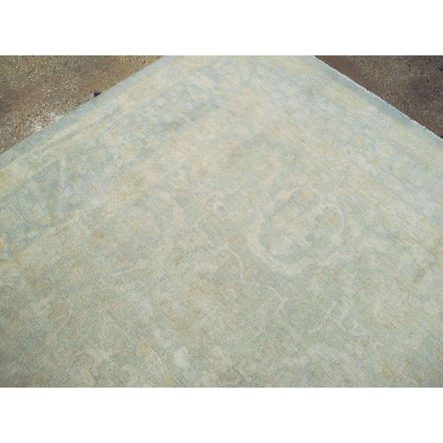 Galerie Shabab Collection Large Handmade Chinese Carpet in Seafoam Blue and Seafoam Green For Sale In New York - Image 6 of 9