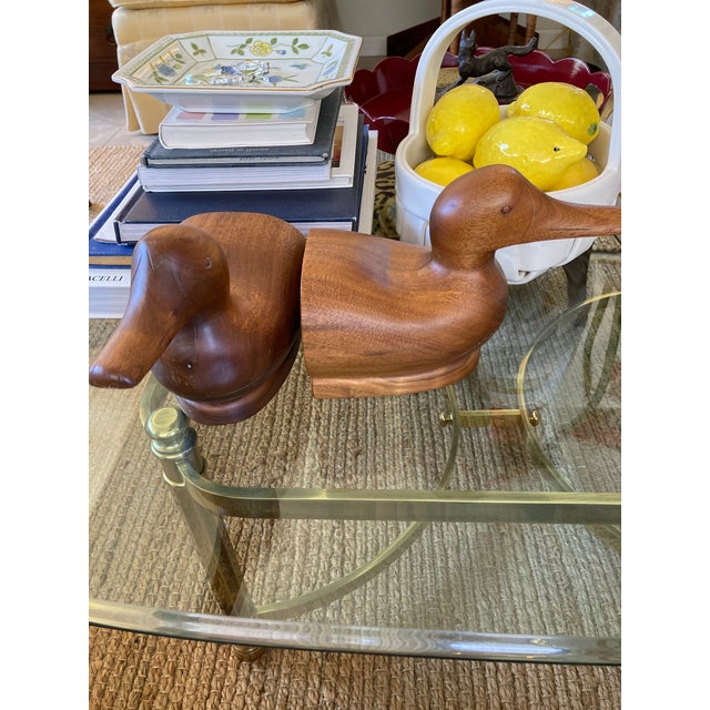 Vintage Wooden Duck Bookends- a Pair For Sale - Image 10 of 12