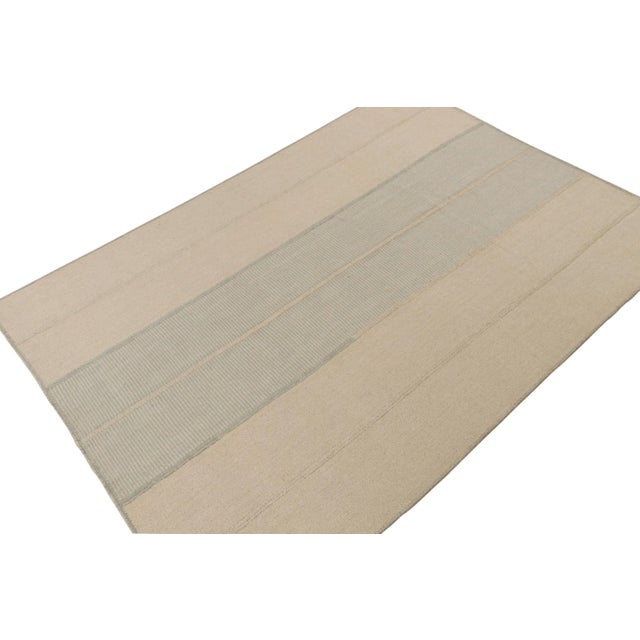 Handwoven in wool, a 9x12 Kilim design from an inventive new contemporary flat weave collection by Rug & Kilim. On the...