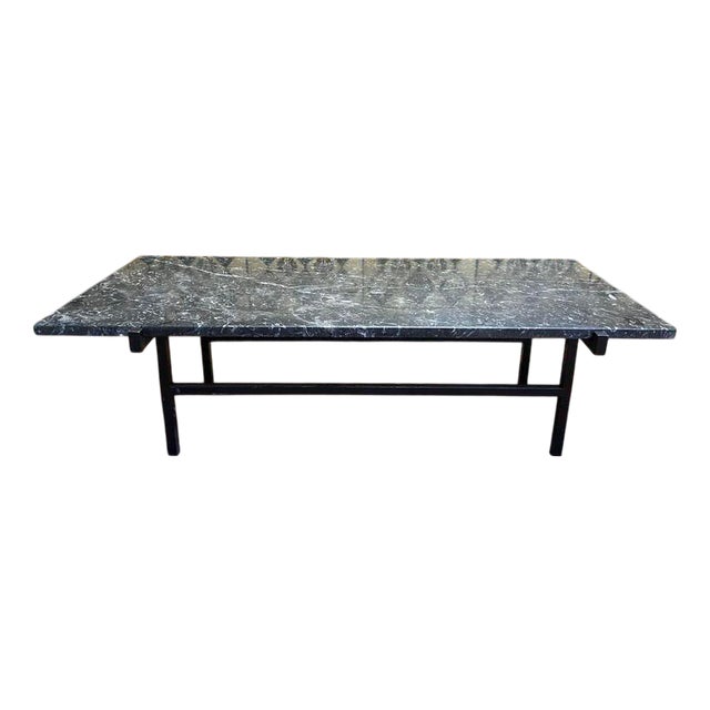 Iron and Marble Coffee Table, 1950s-1960s For Sale