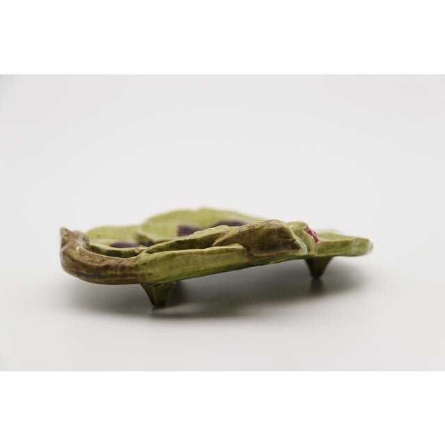 Poppies Trompe l'Oeil Pin Dish Jewelry Dish, Earthenware, Portuguese For Sale - Image 4 of 12