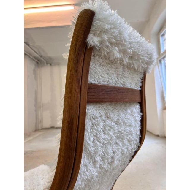 Wood Lamino Armchair with Fur Upholstery by Yngve Ekström for Swedese For Sale - Image 7 of 11