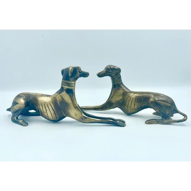 Greyhounds or Whippets in Brass, 1960s, Set of 3 For Sale - Image 12 of 13