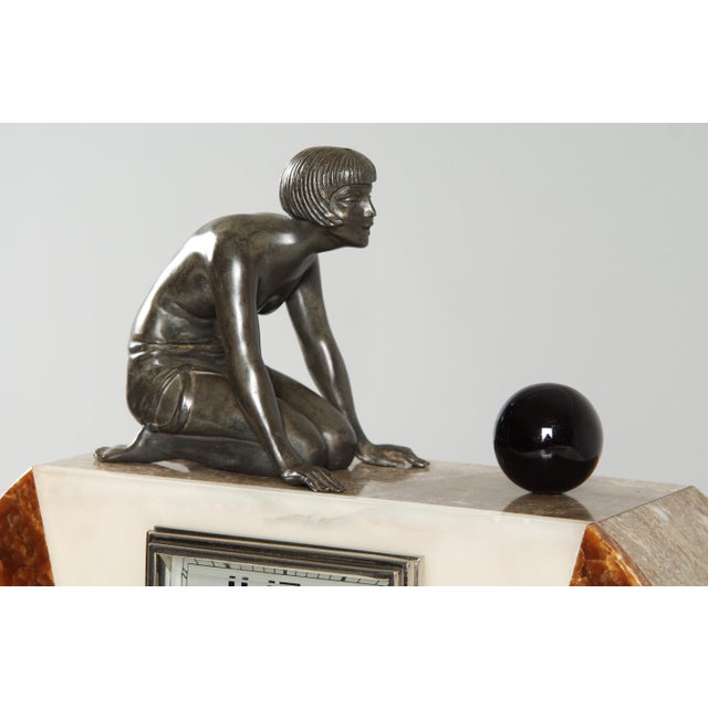 1920s Art Deco Mantel Clock, 1930s For Sale - Image 5 of 18