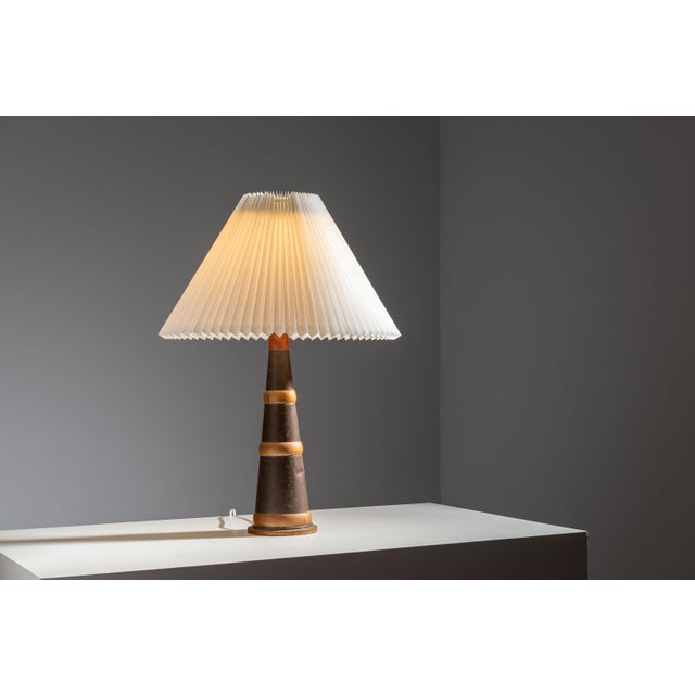 Scandinavian Tapered Copper and Brass Table Lamp, 1960s For Sale - Image 6 of 15