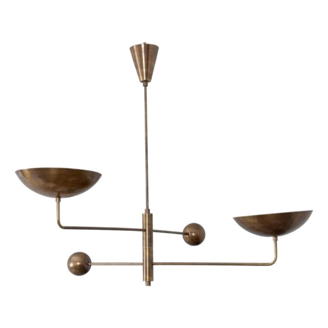 Vintage Hanging Light in Brass, 1960s For Sale