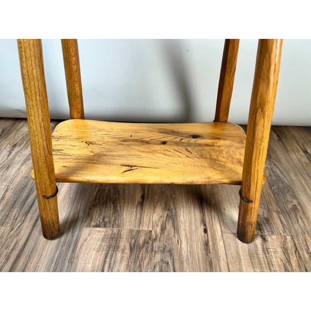 Vintage Wabi Sabi Bench From Spalted Maple Signed Neil Panyik For Sale - Image 9 of 9