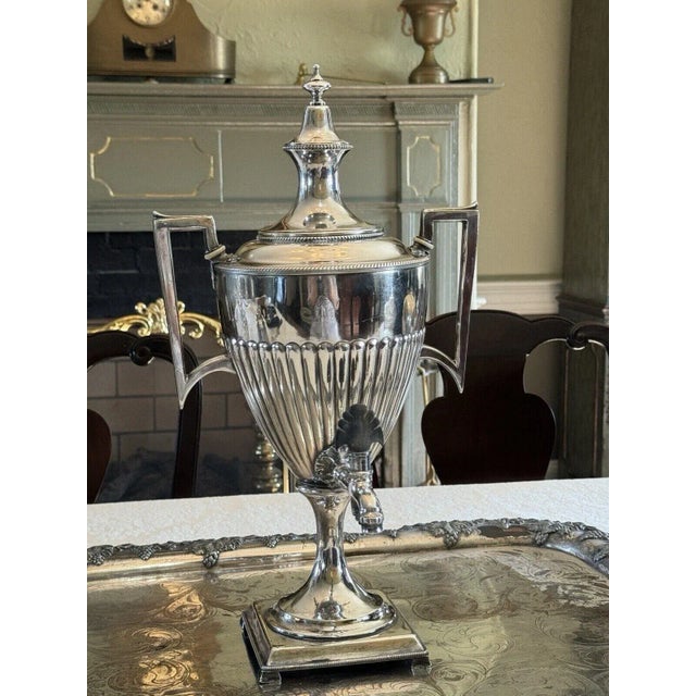 Late 19th Century Antique Early 19th Century Silverplate Urn Style Dispenser For Sale - Image 5 of 10